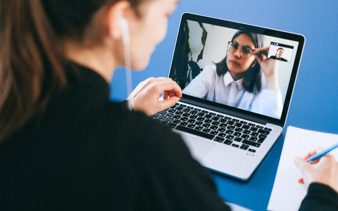 two people on a video call for consulting services