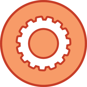 circle icon with a gear in it