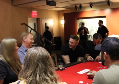 Gatemaster friends playing poker at the WWFFL party