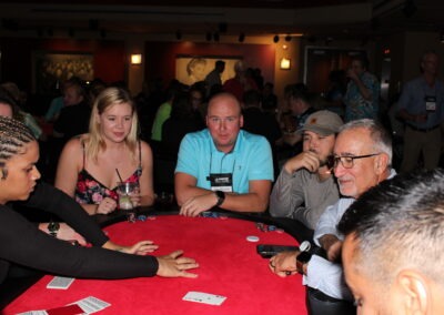 Gatemaster friends playing poker at the WWFFL party